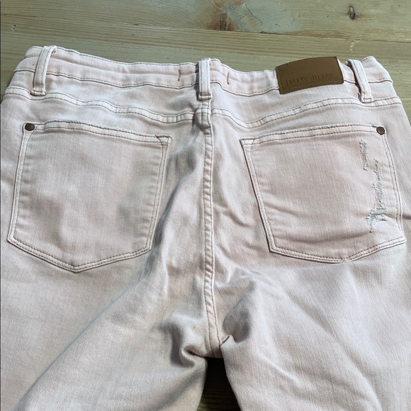 Judy Blue Light Pink Distressed Flare Jeans - Picture 4 of 4